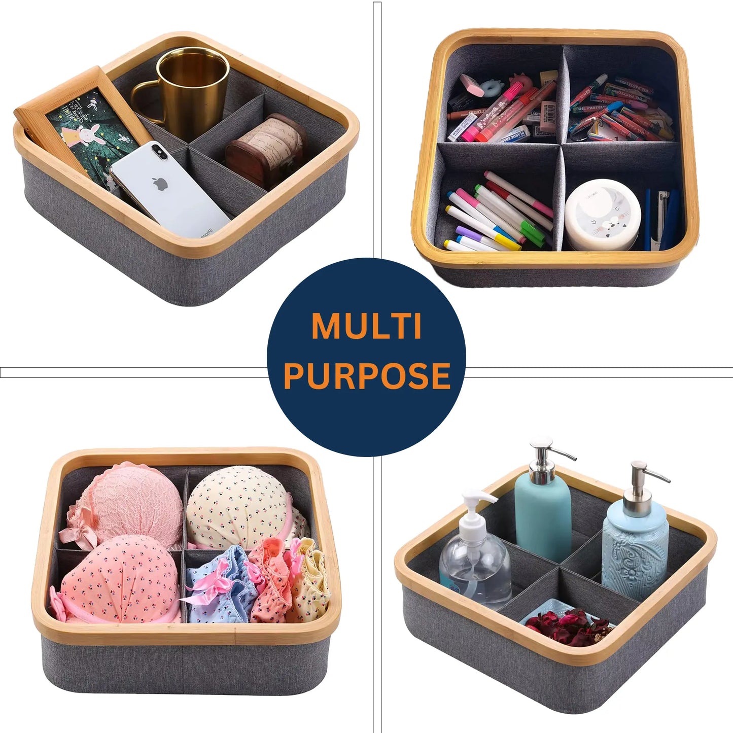 Foldable Wardrobe Organizer - 4-Compartment