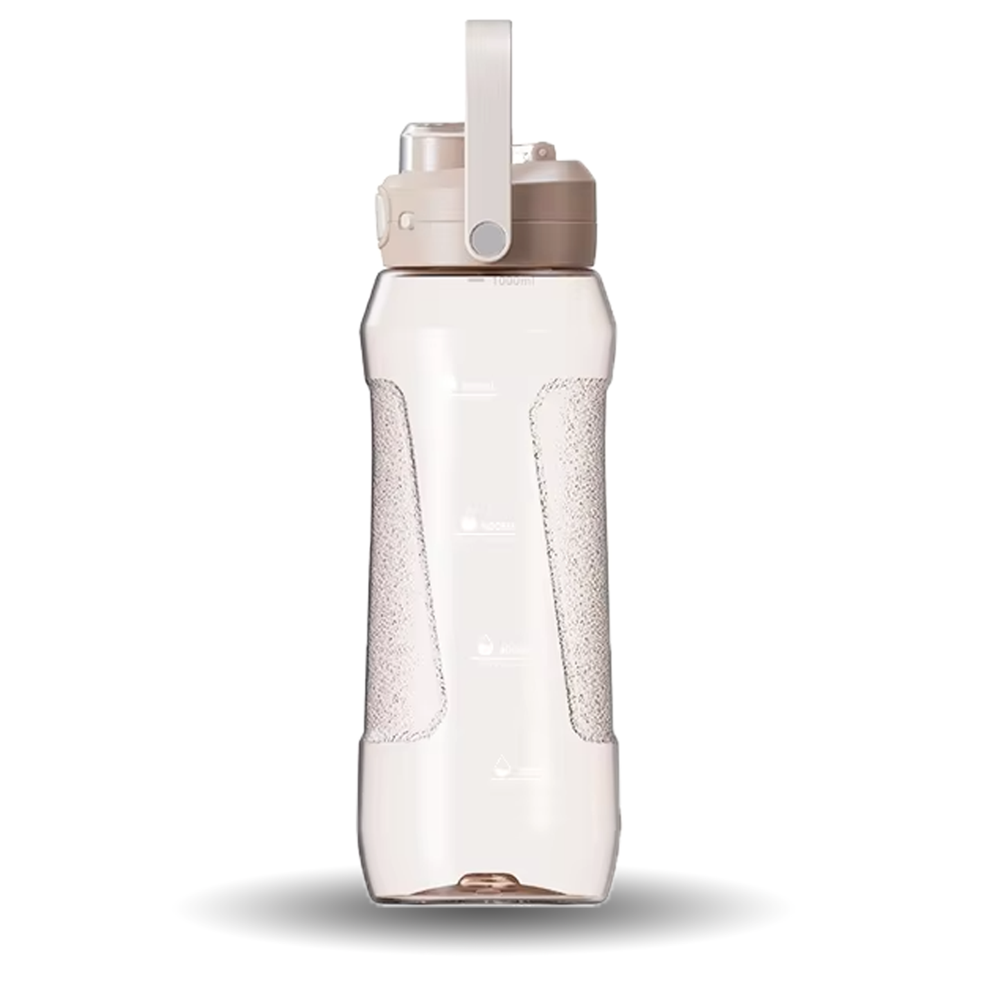 CLEARLOK Sport Grip School/Office Water Bottle - Peach, 1000 ml