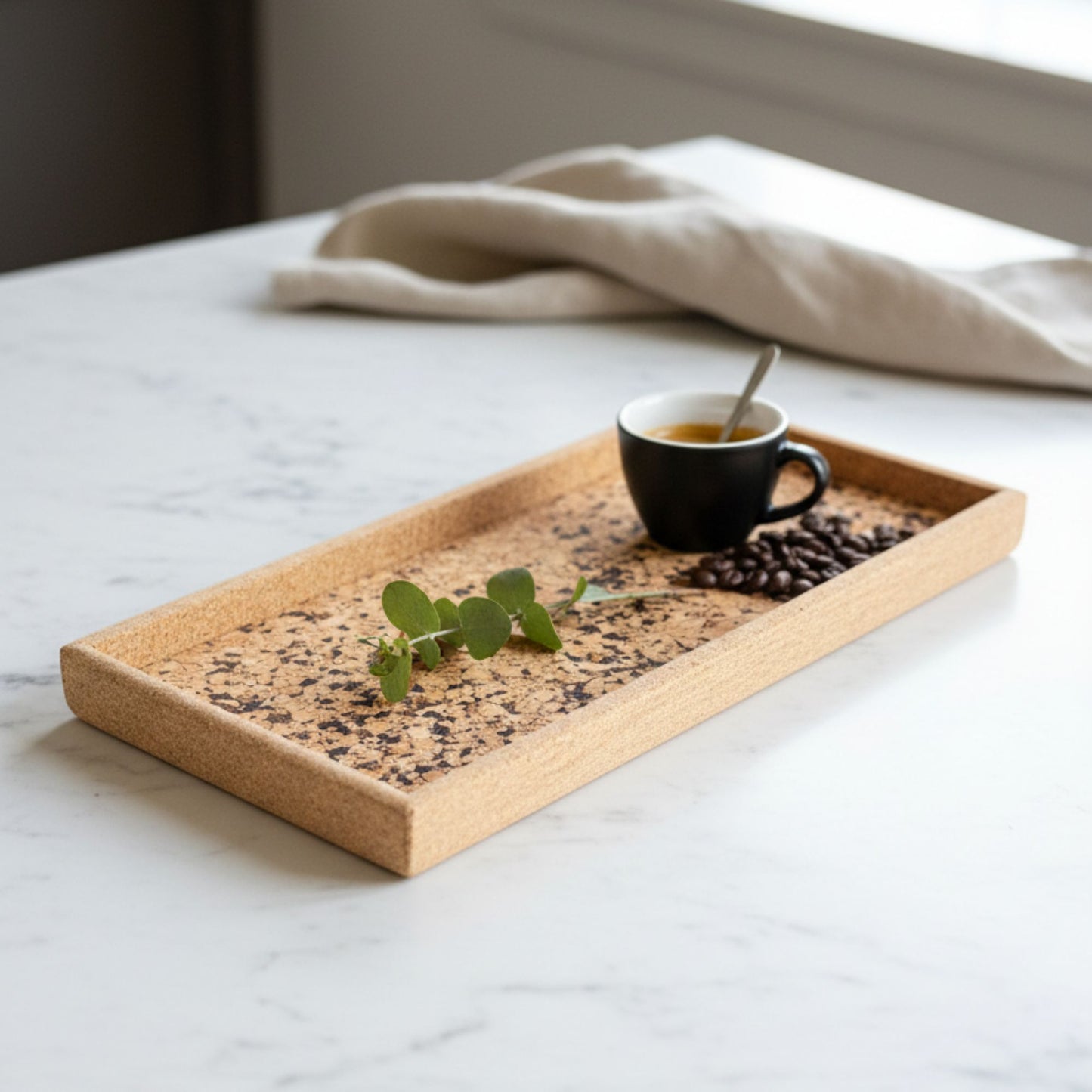 Cork Rectangular Serving Tray