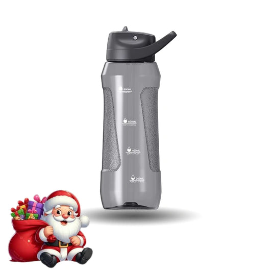 SLIDER Sport Grip School/Office Water Bottle - Black, 750 ml