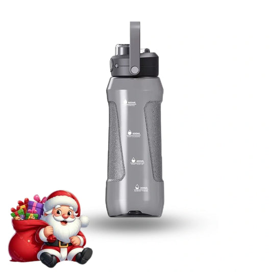 CLEARLOK Sport Grip School/Office Water Bottle - Black, 1000 ml