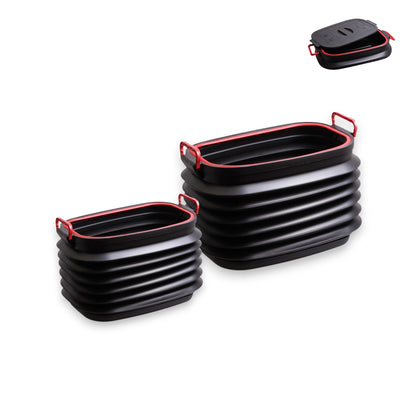 Collapsible Pop-up Utility Bin with Lids and Handles - Combo- 18, 37 Litres