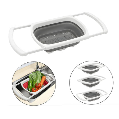 StacPro Expandable Colander Drain Basket — 7L | Collapsible, BPA-Free | For Washing Fruits, Vegetables, Rice & Pasta