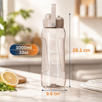 StacPro Tritan Water Bottle — 1000ml | BPA-Free, Leakproof | Sports & Office Hydration Bottle