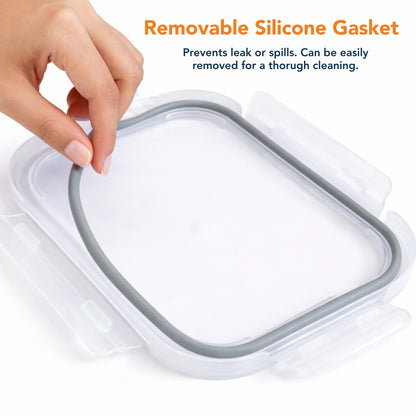 Borosilicate Glass Lunch Box with Leak-Proof Lid (Single Compartment)