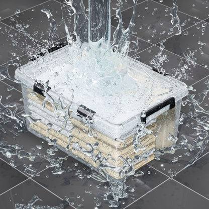 Clear Storage Box with Secure Locking Lid & Waterproof - 52ltr
