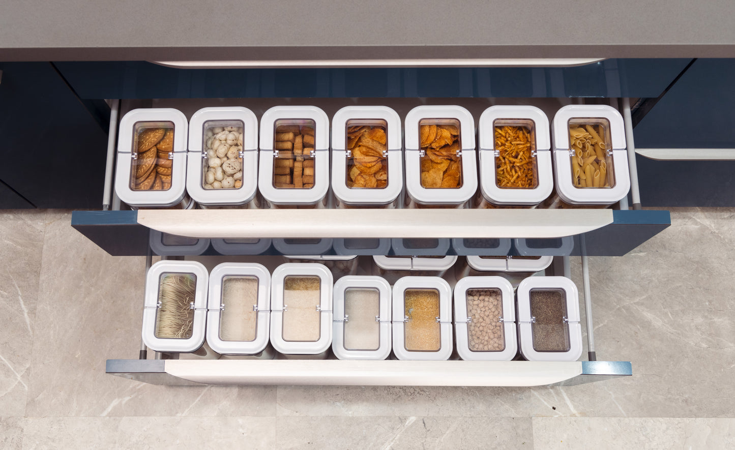 Airtight Kitchen Containers with lock - Modular Food Containers