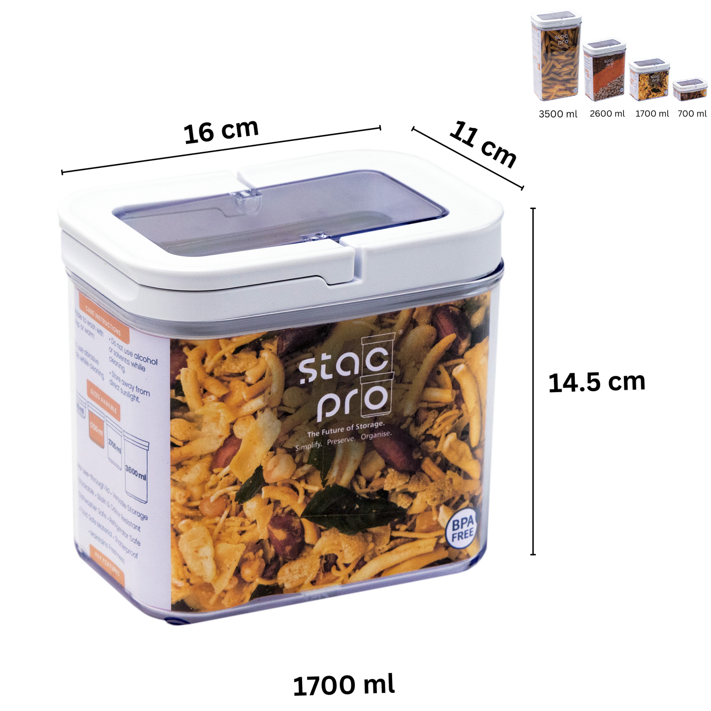 Airtight Kitchen Containers with lock - Modular Food Containers