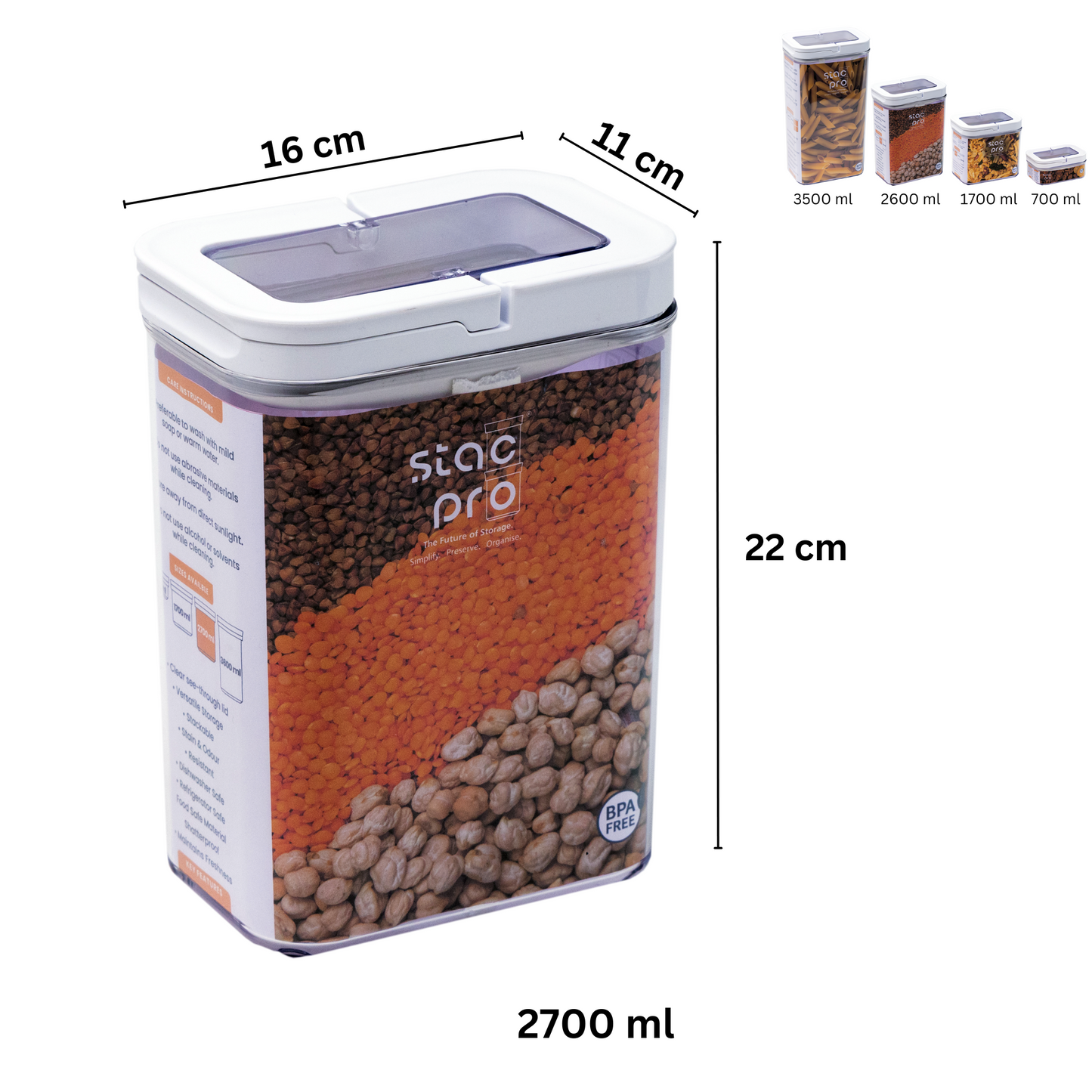 Airtight Kitchen Containers with lock - Modular Food Containers