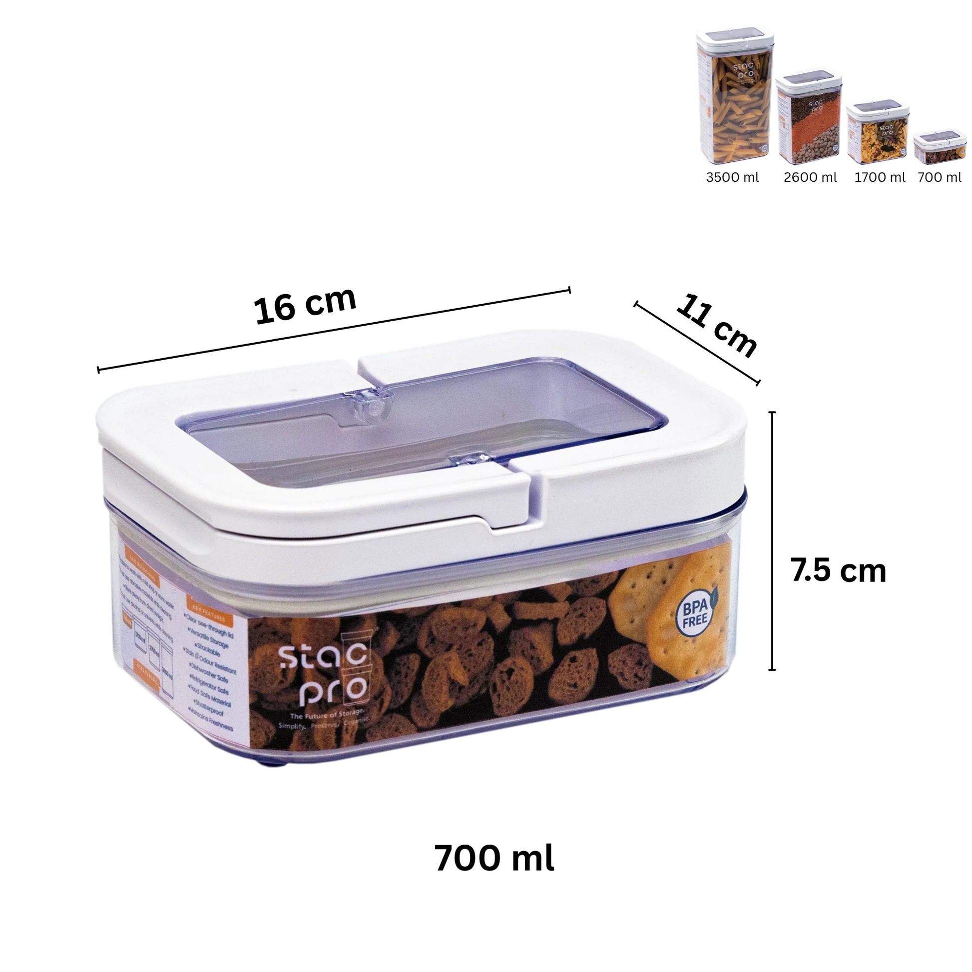 Airtight Kitchen Containers with lock - Modular Food Containers
