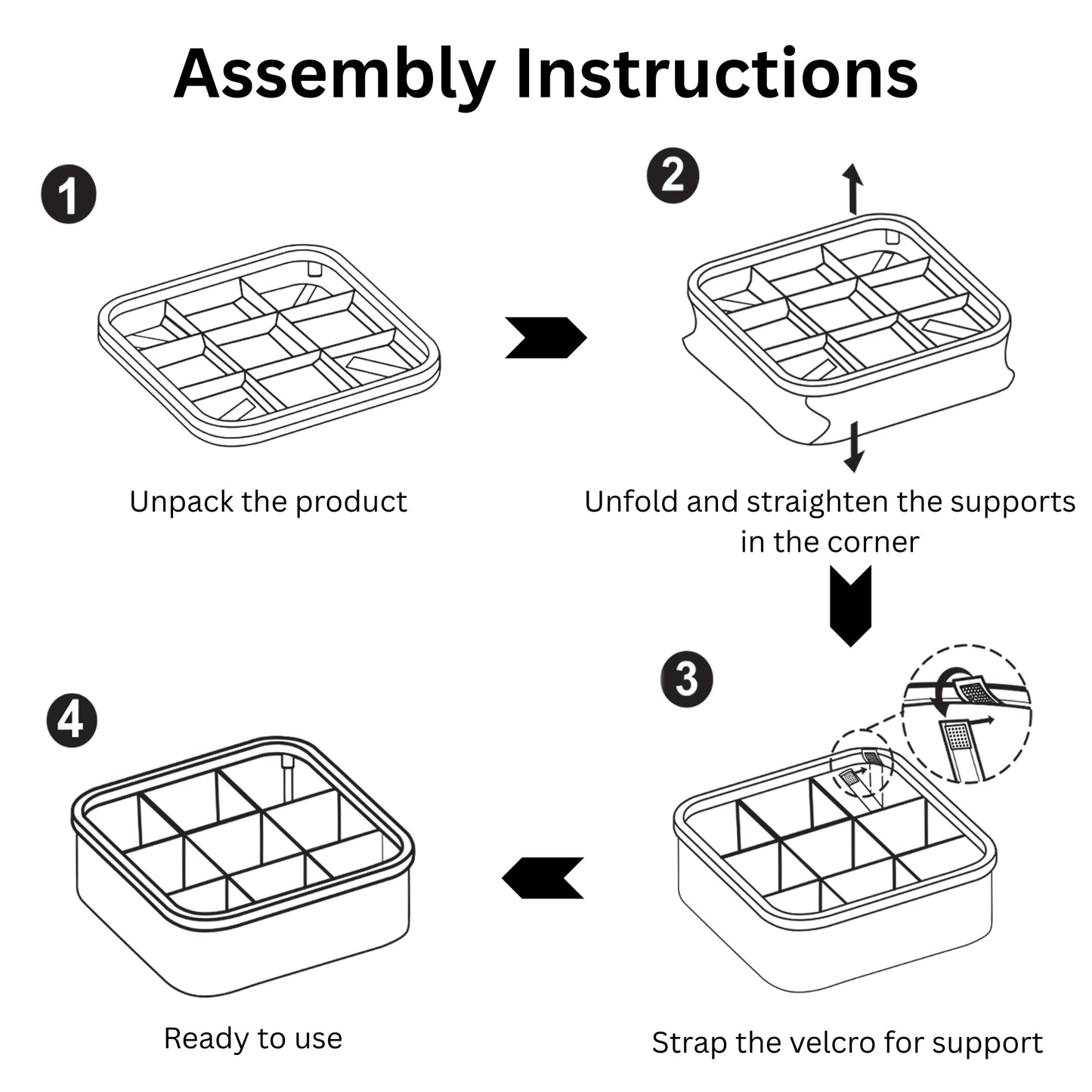 Foldable Wardrobe Organizer - 9-Compartment