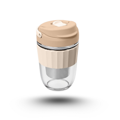 Coffee Tumbler with Strainer / Travel Coffee Mug with Strainer