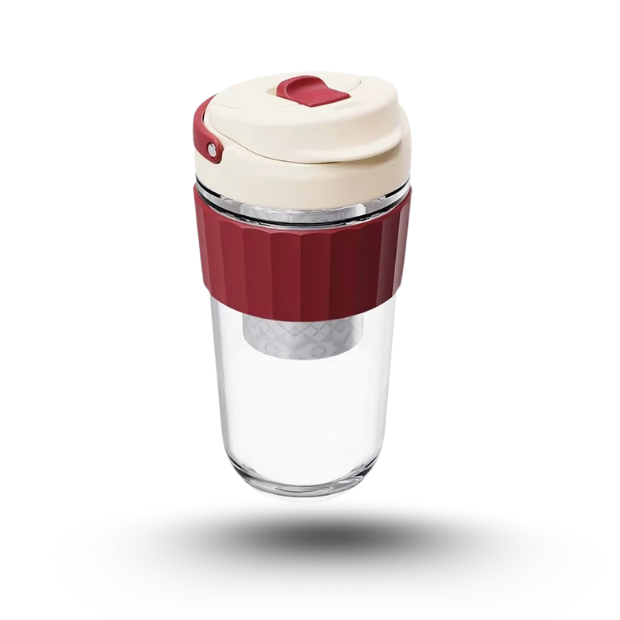 Coffee Tumbler with Strainer / Travel Coffee Mug with Strainer