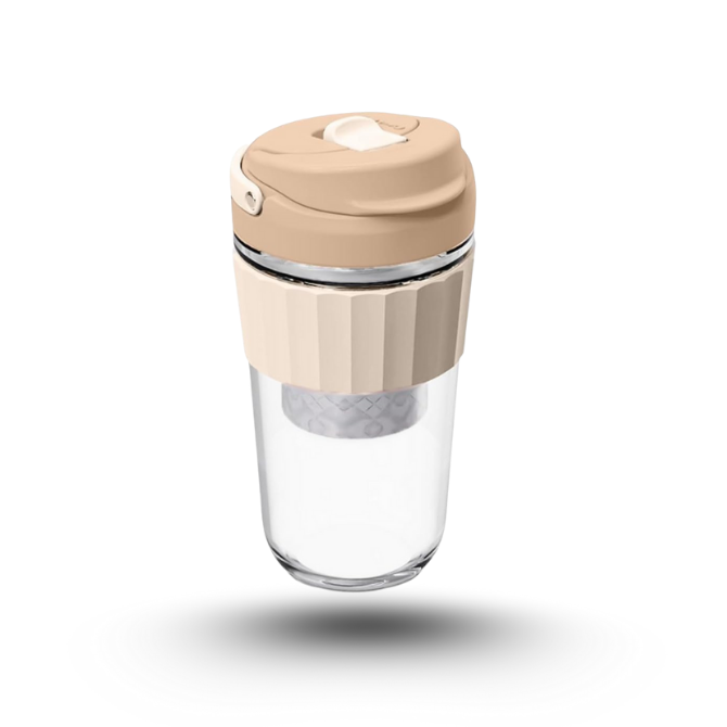 Coffee Tumbler with Strainer / Travel Coffee Mug with Strainer