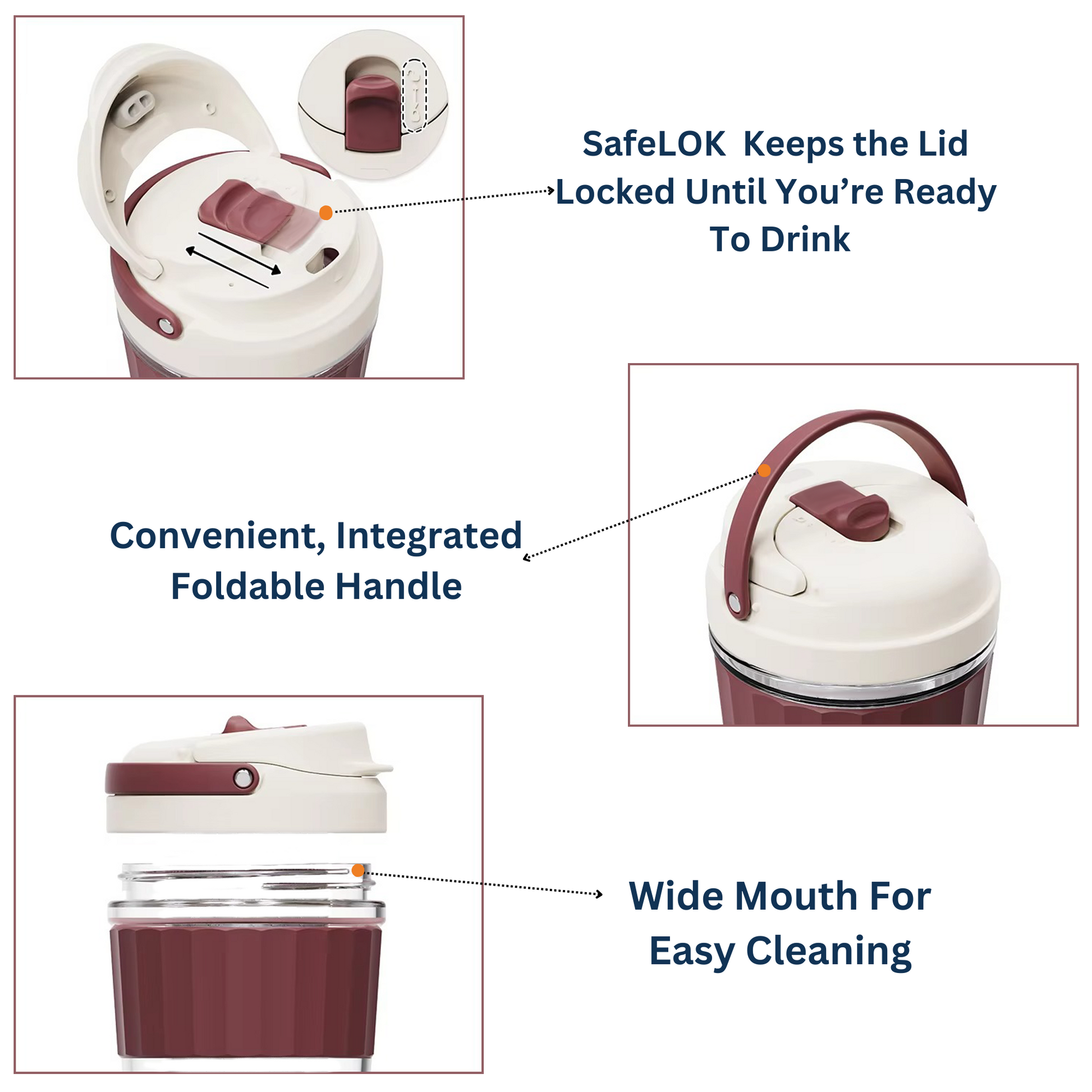 Coffee Tumbler with Strainer / Travel Coffee Mug with Strainer