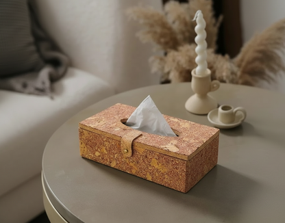 Cork Tissue Box Holder