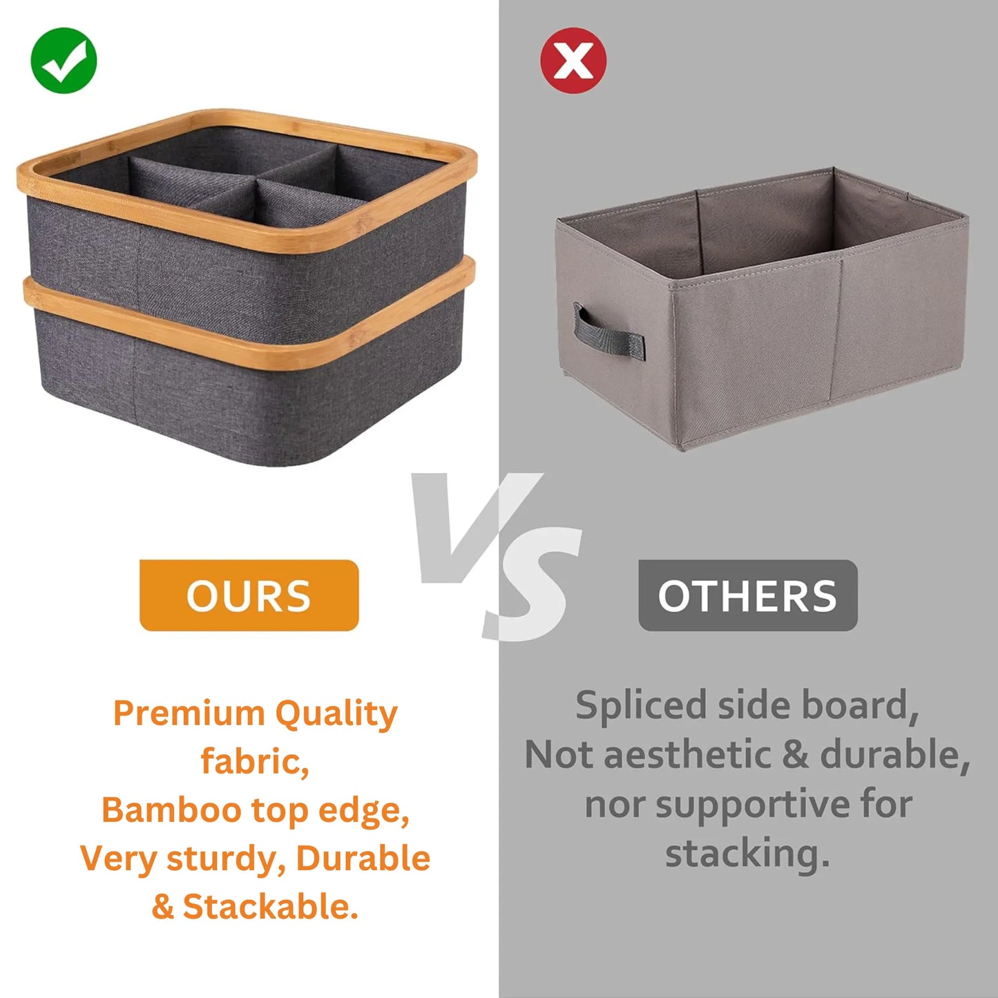 Foldable Wardrobe Organizer - 3-Compartment