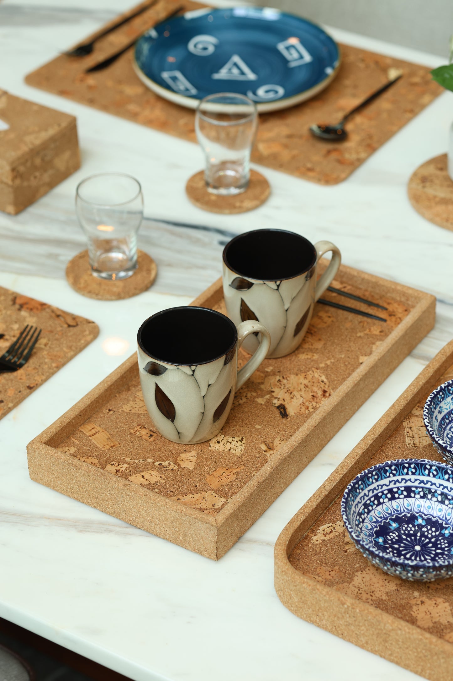 Cork Rectangular Serving Tray