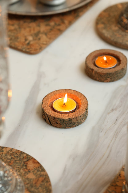 Cork Tea Lights Holders