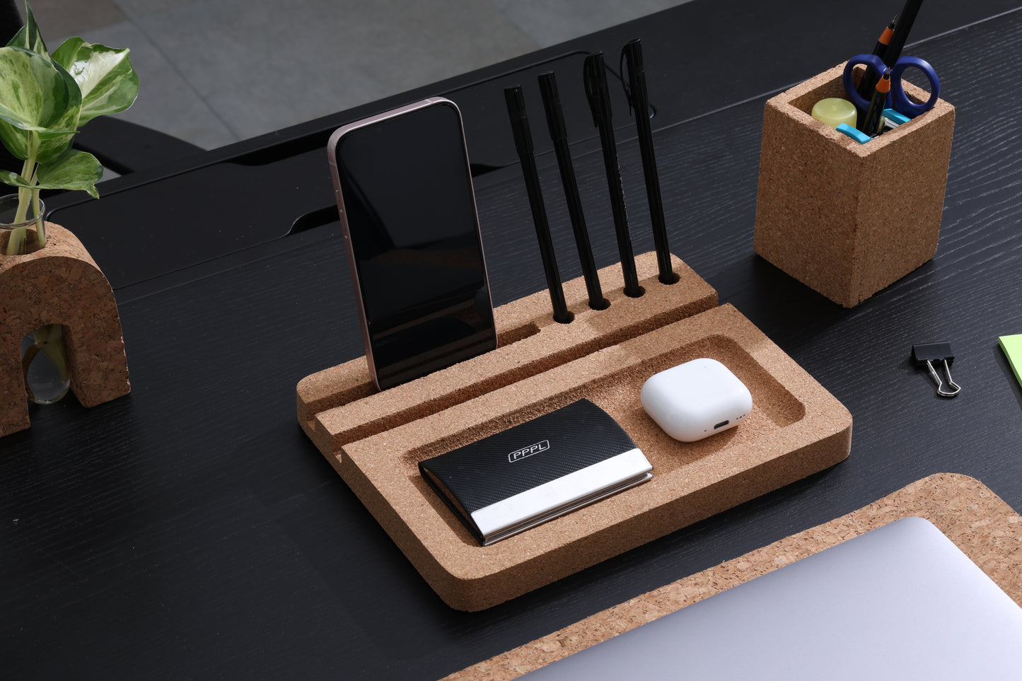 Cork Desk Organiser includng Pen Holder