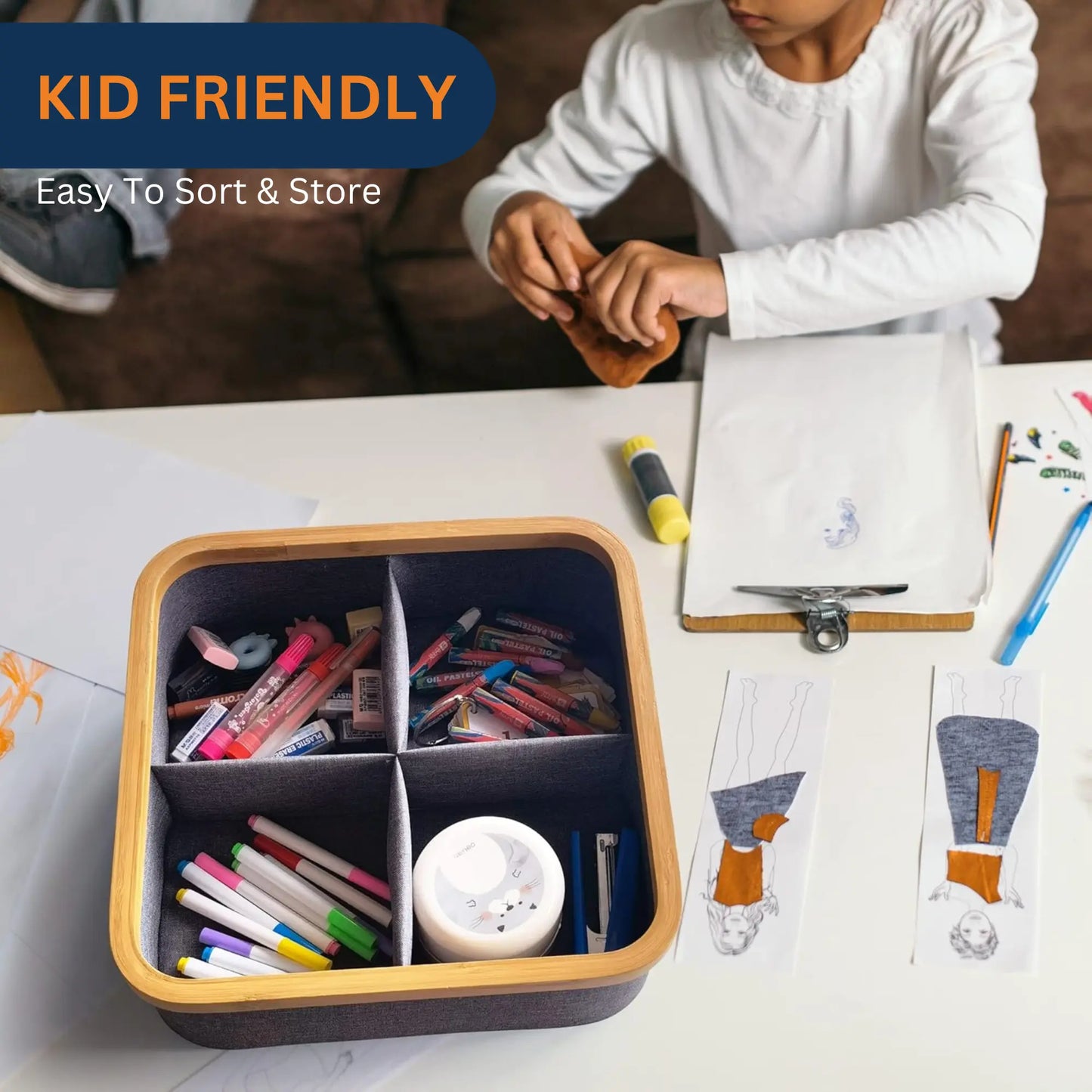 Foldable Wardrobe Organizer - 3-Compartment