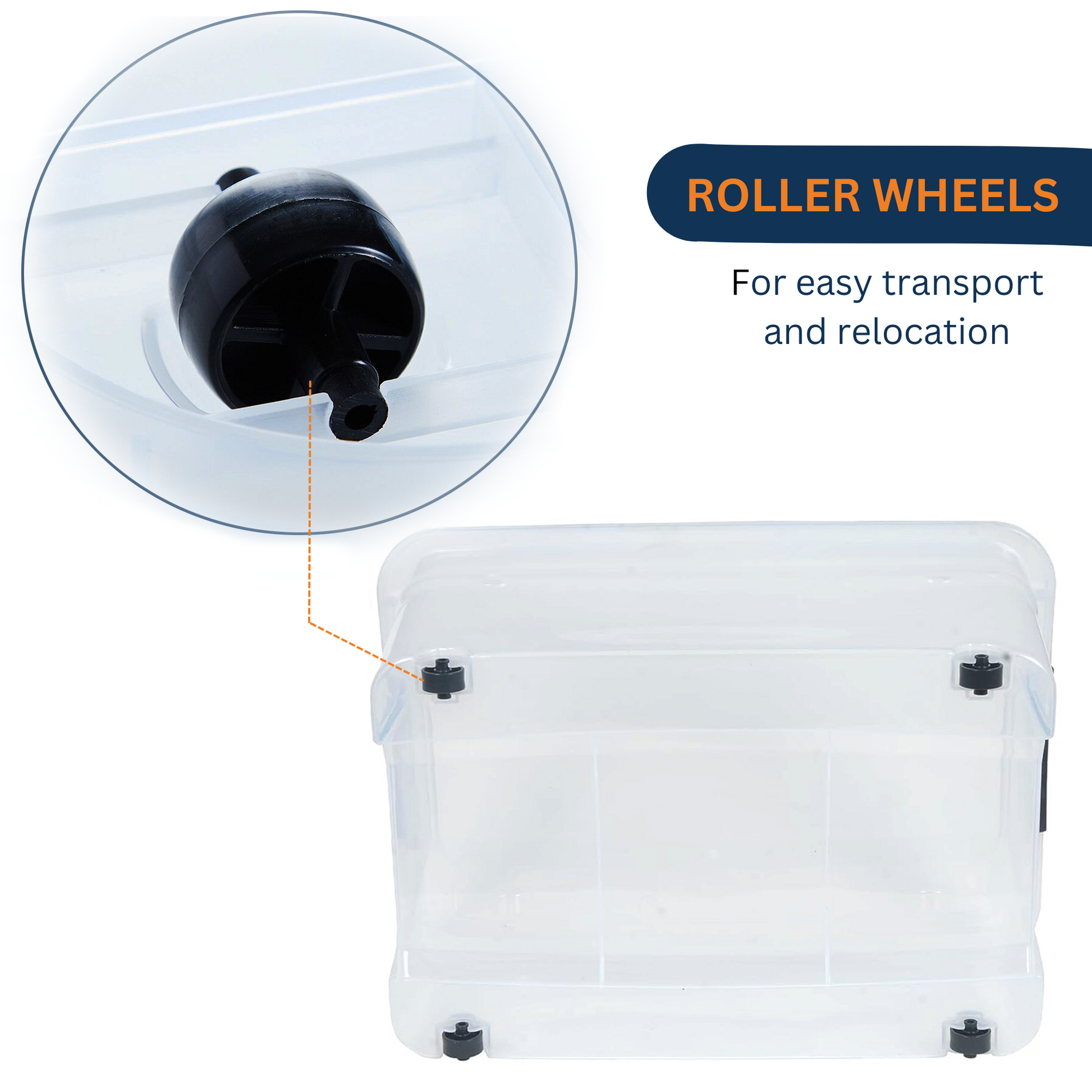 Large Storage Box with Wheels / Large Organiser Boxes