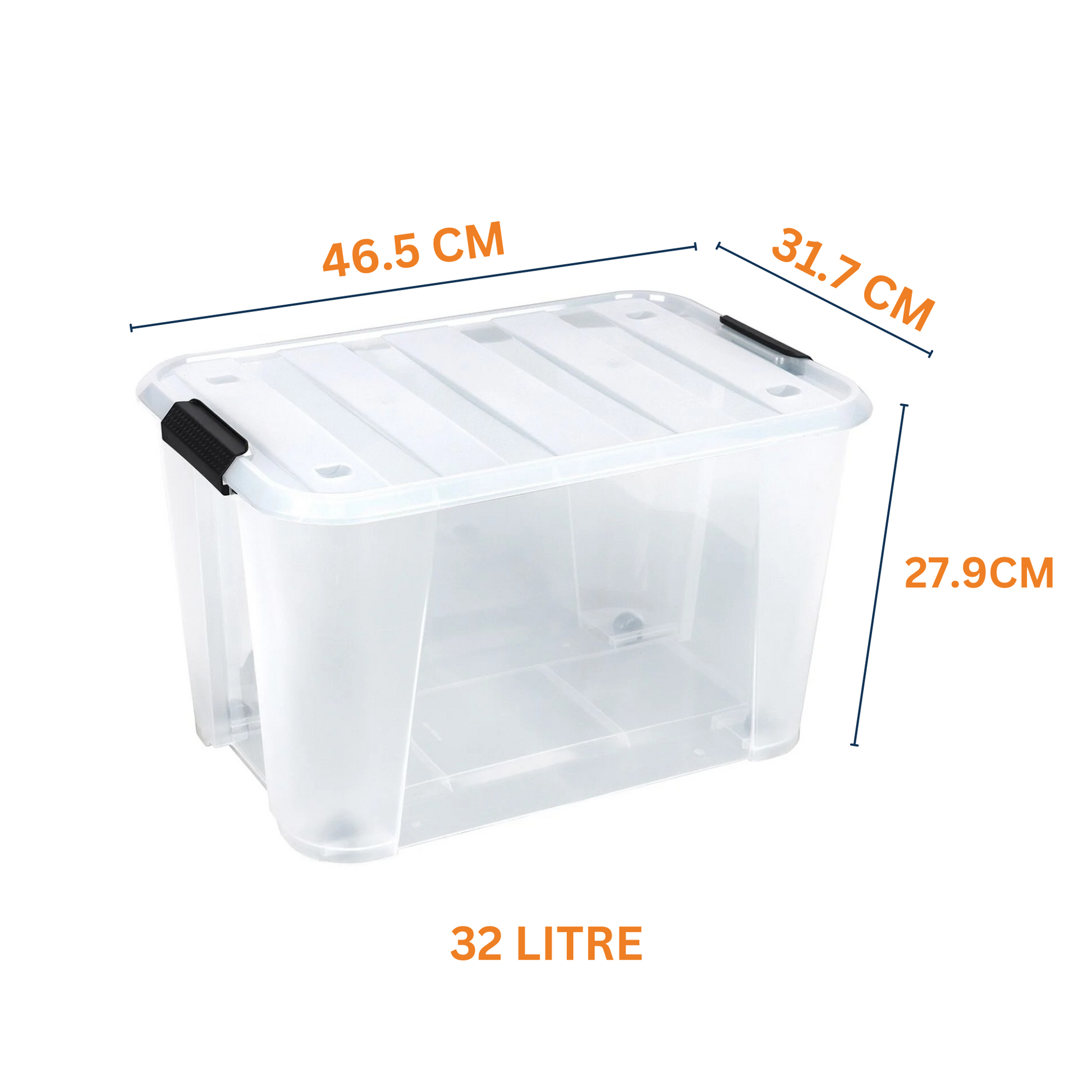 Large Storage Box with Wheels / Large Organiser Boxes