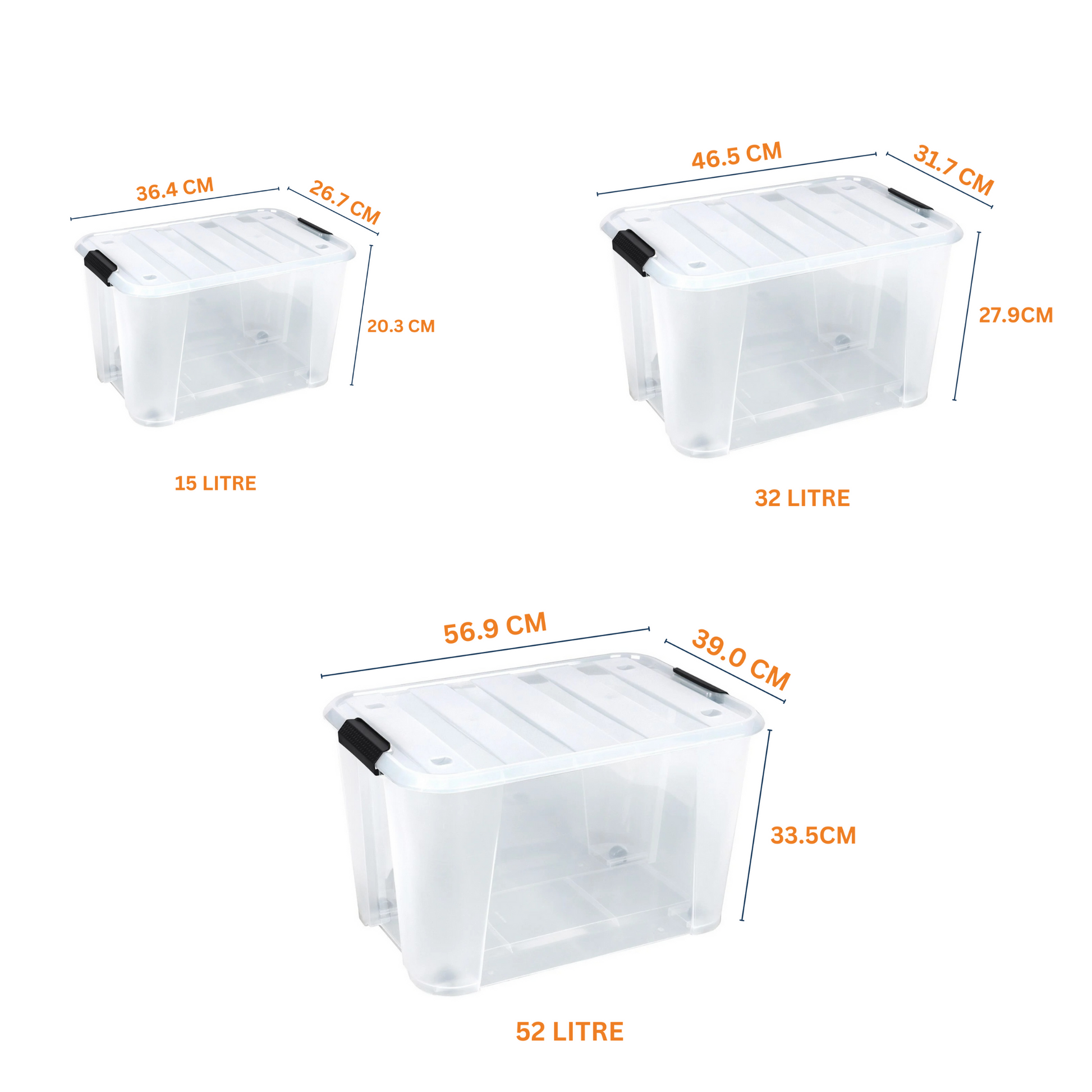 Large Storage Box with Wheels / Large Organiser Boxes