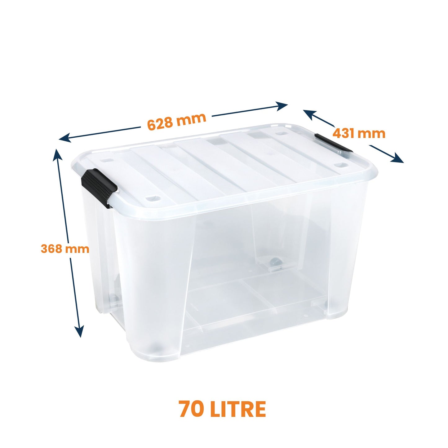 Large Storage Box with Wheels / Large Organiser Boxes