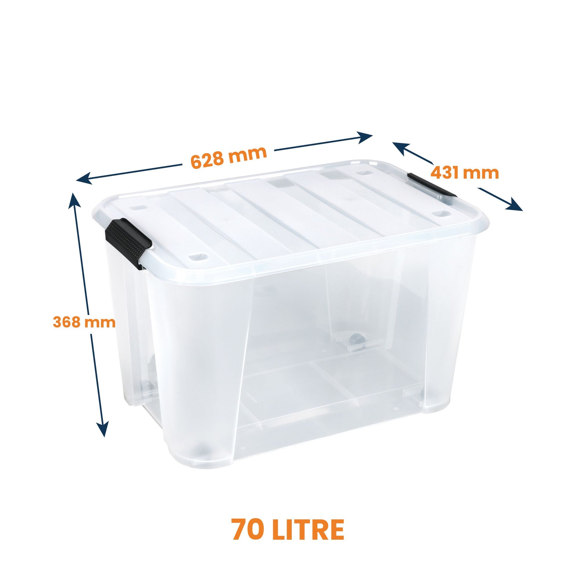 Large Storage Box with Wheels / Large Organiser Boxes