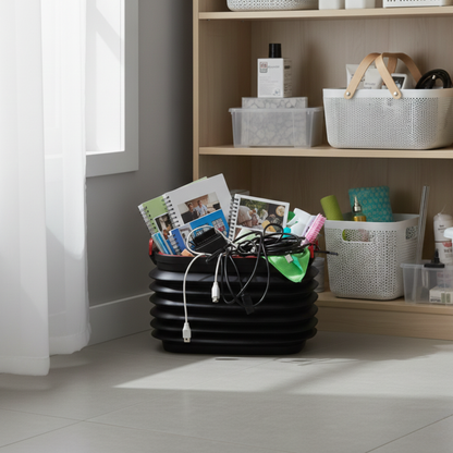 Heavy-Duty Collapsible Pop-up Utility Bin with Lids and Grip Handles