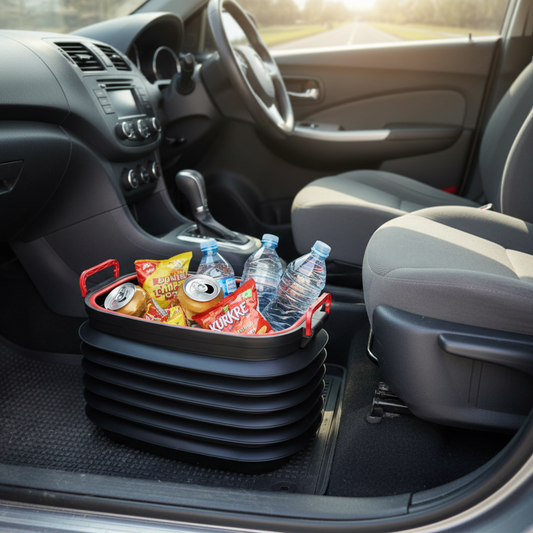 Heavy-Duty Collapsible Pop-up Utility Bin with Lids and Grip Handles - Combo- 18, 37 Litres