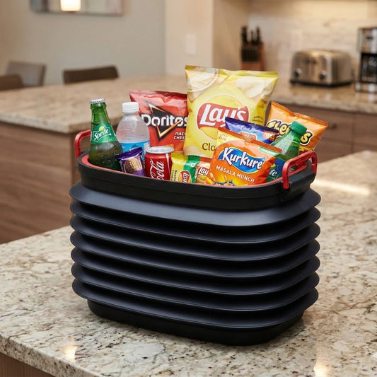 StacPro Collapsible Pop-Up Storage Bin — 37 & 60L | Lid & Handles | Laundry, Toys, Travel, Camping | Lightweight, Dustproof