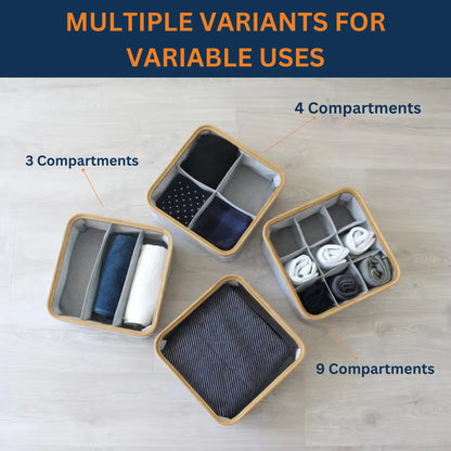 Foldable Wardrobe Organizer - 3-Compartment