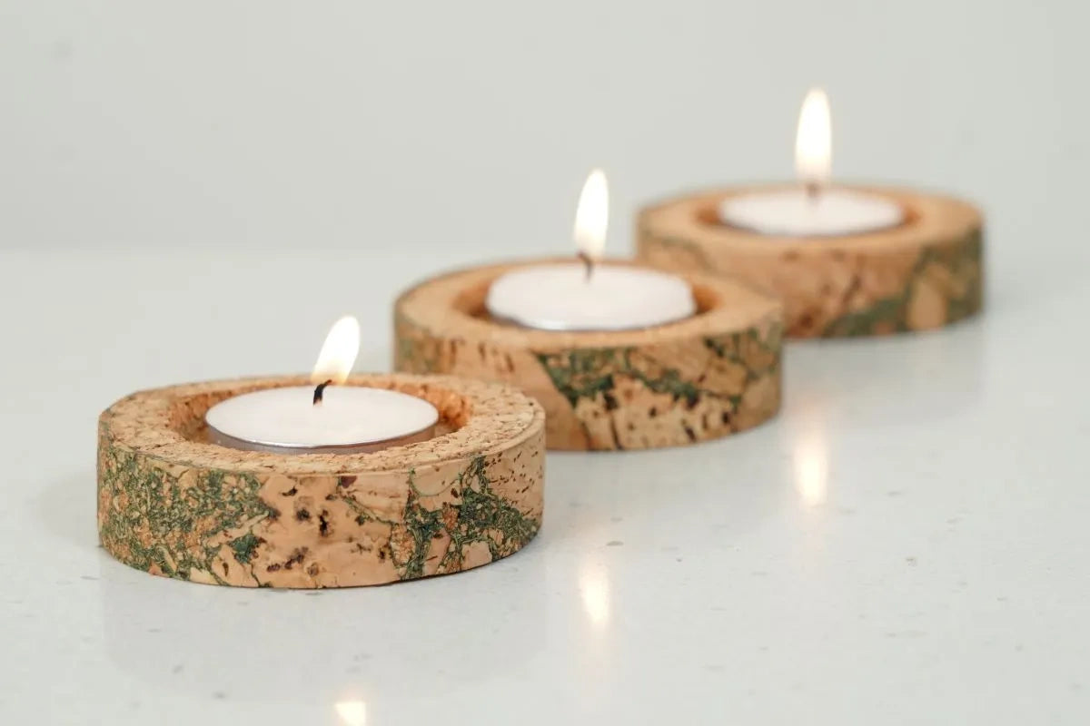 Cork Tea Lights Holders