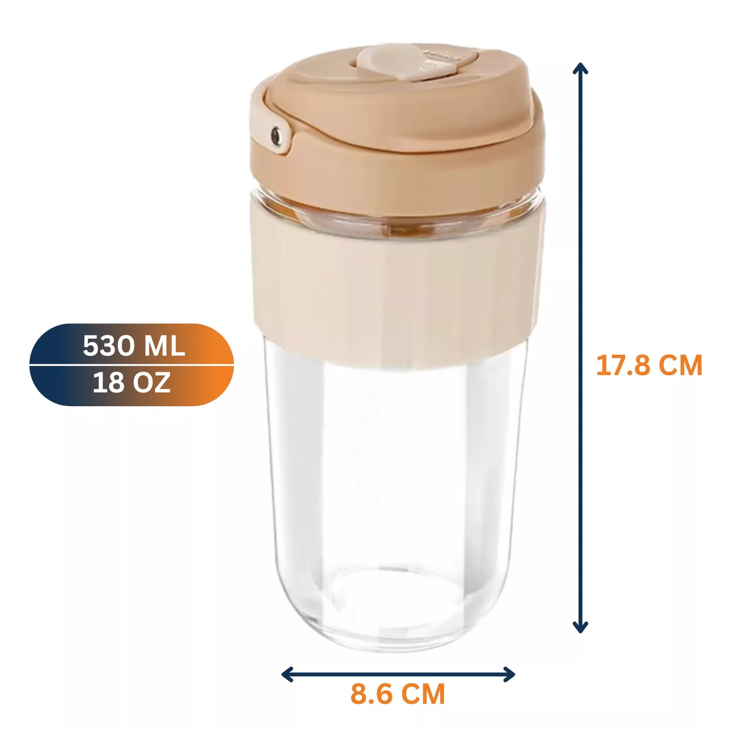 SUPERB Coffee Tumbler/Mug with Strainer - 530 ml, Brownie Cake