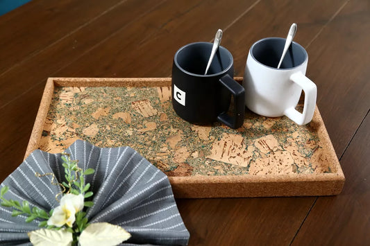 Cork Rectangular Serving Tray