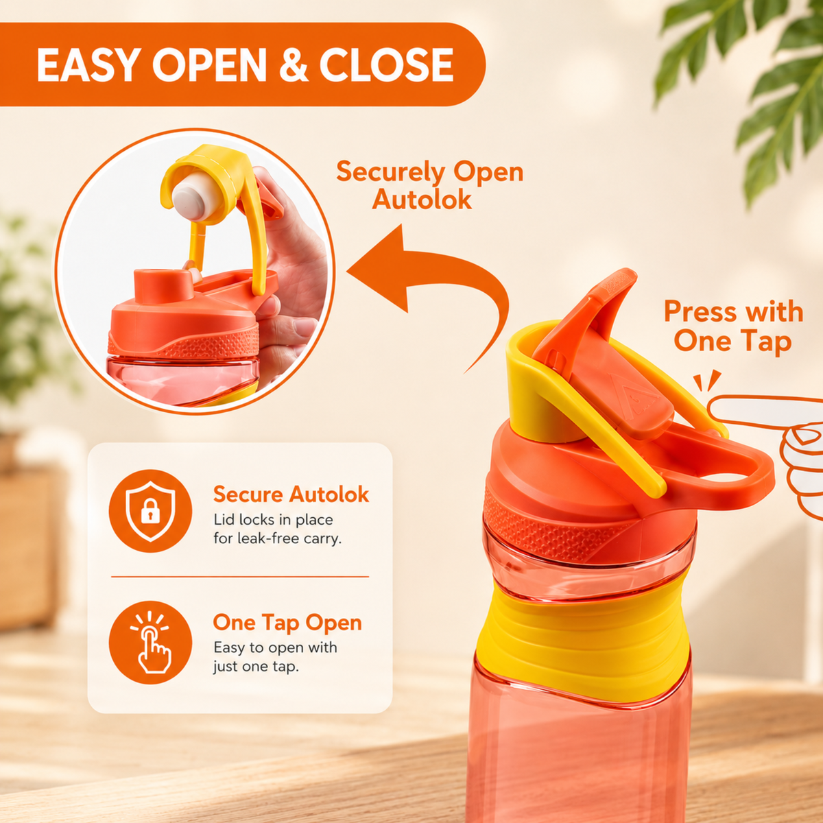 StacPro Tritan Water Bottle — 450ml | BPA-Free, Leakproof | Sports & School Hydration Bottle