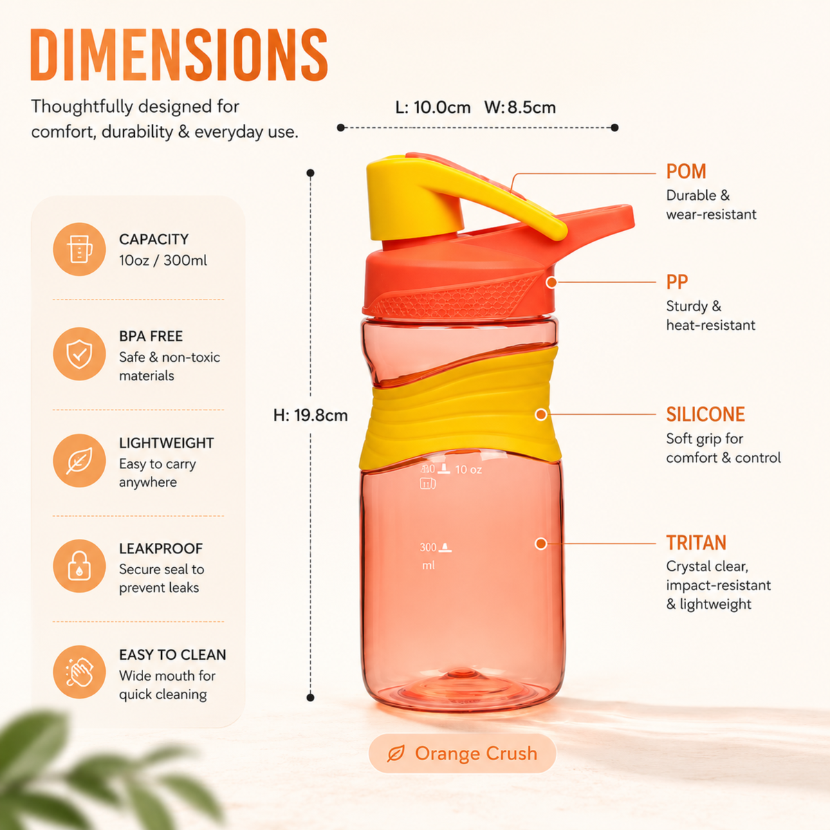 StacPro Tritan Water Bottle — 450ml | BPA-Free, Leakproof | Sports & School Hydration Bottle